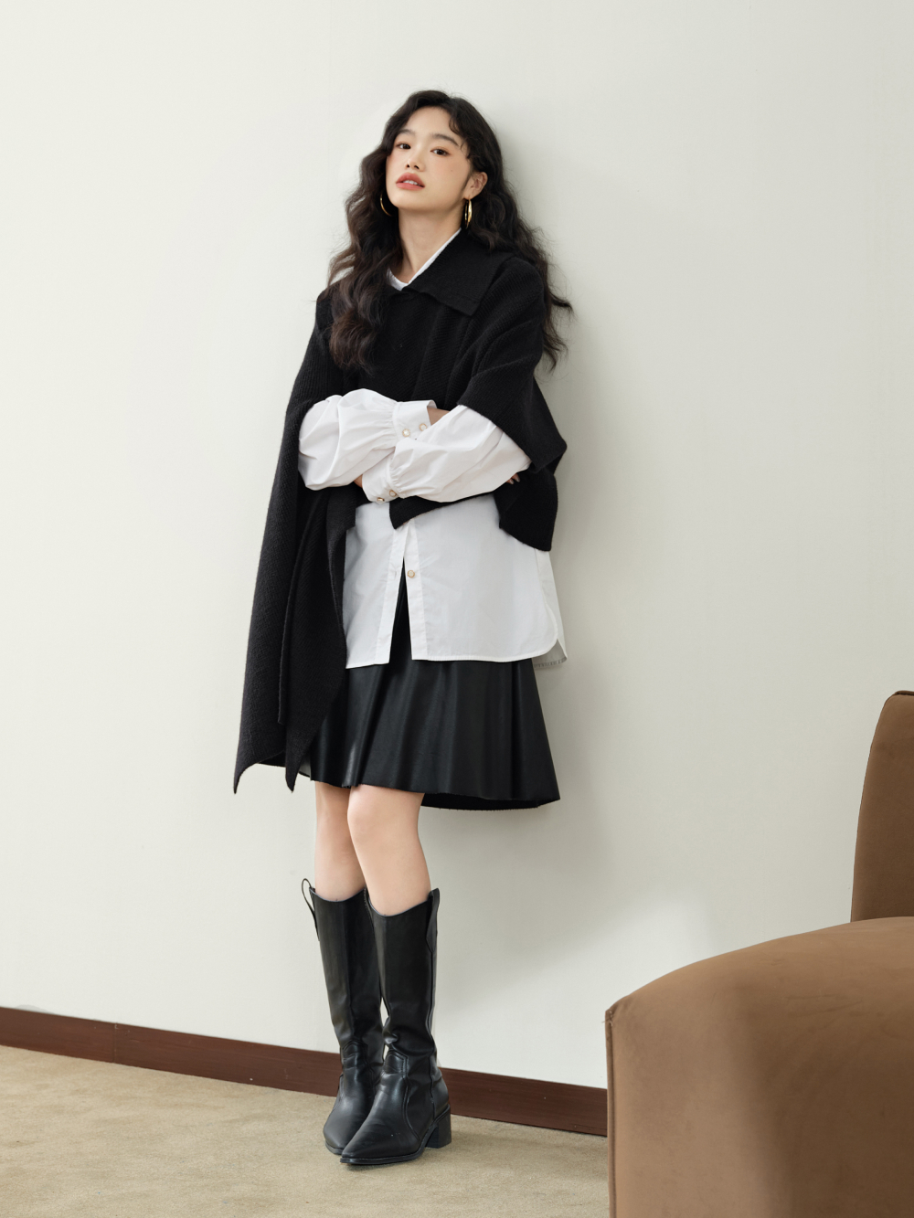 Irregular Hem Cape – KUOSE.com
