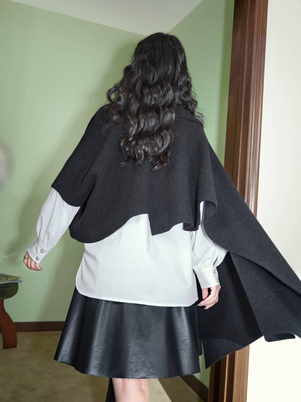 Irregular Hem Cape