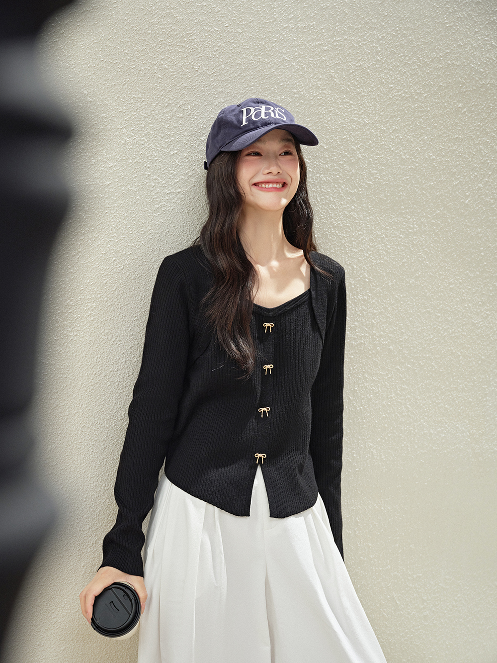 Bow-Embellished Knit Top – KUOSE.com