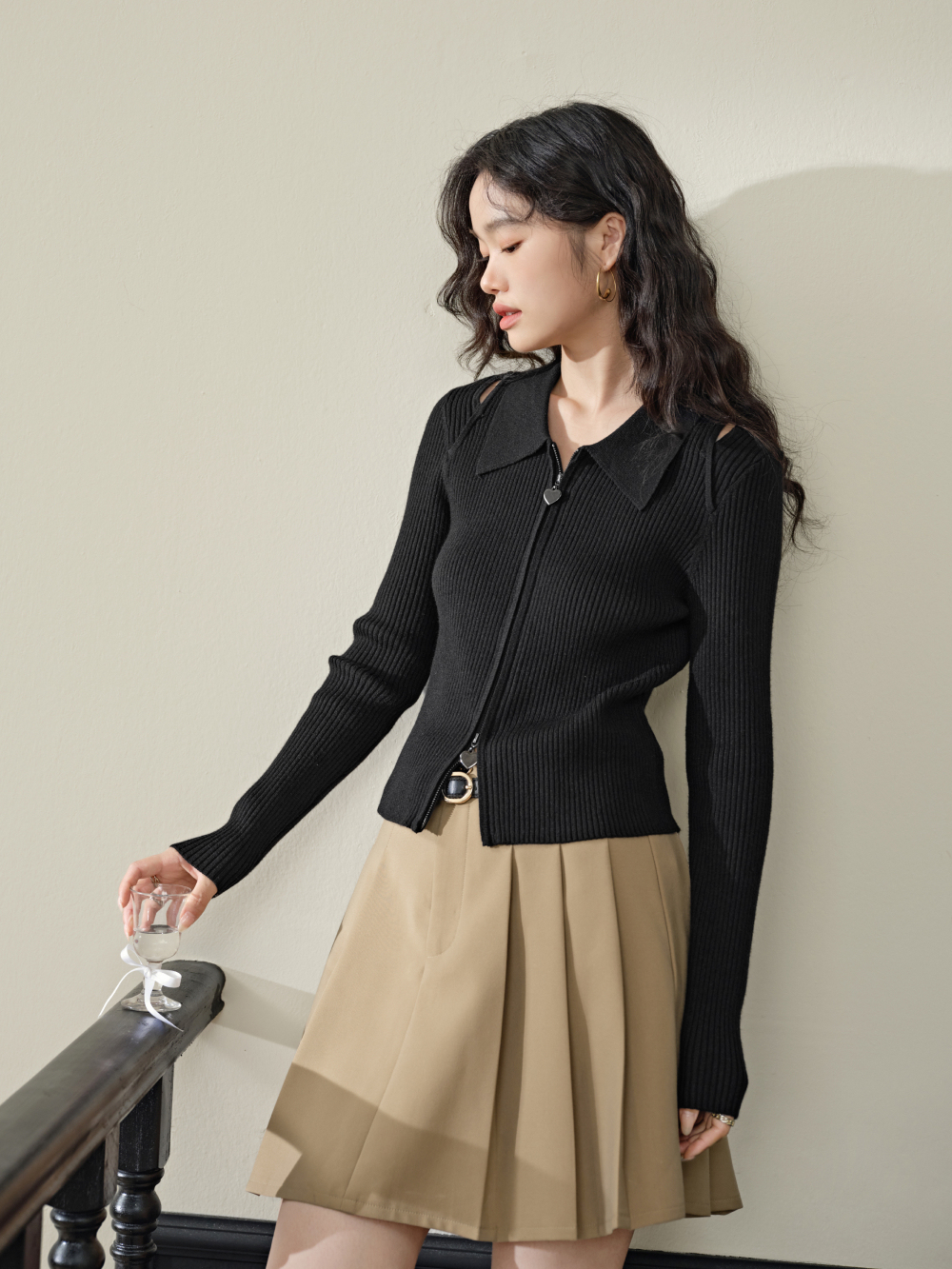 KHAITE collie balloon sleeve shirt