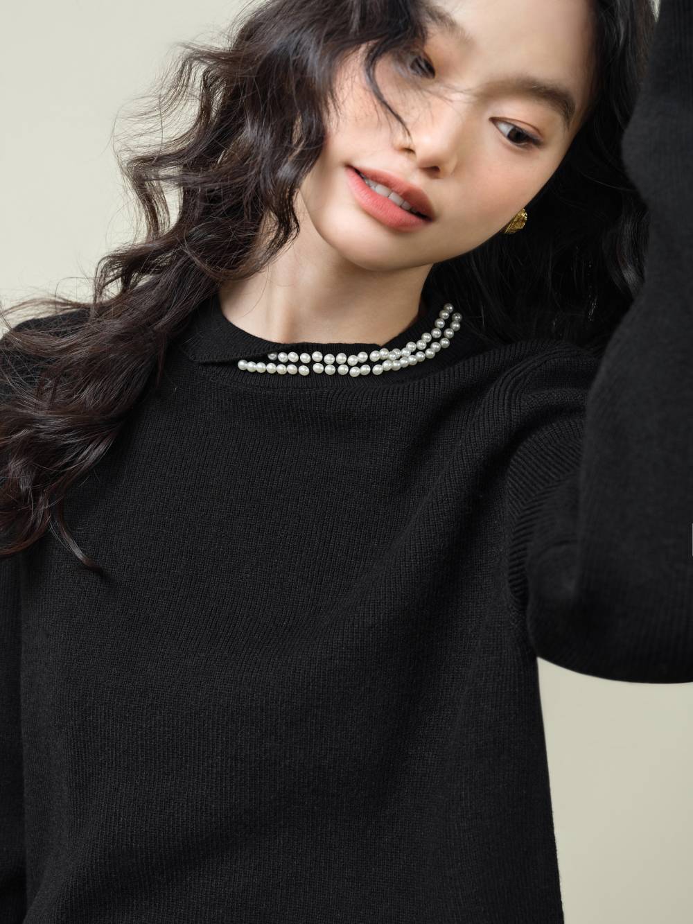 トップス Cotton-Pearl CCChic Women Sexy Pearls Beaded Crop Tank Top Hollow Out See