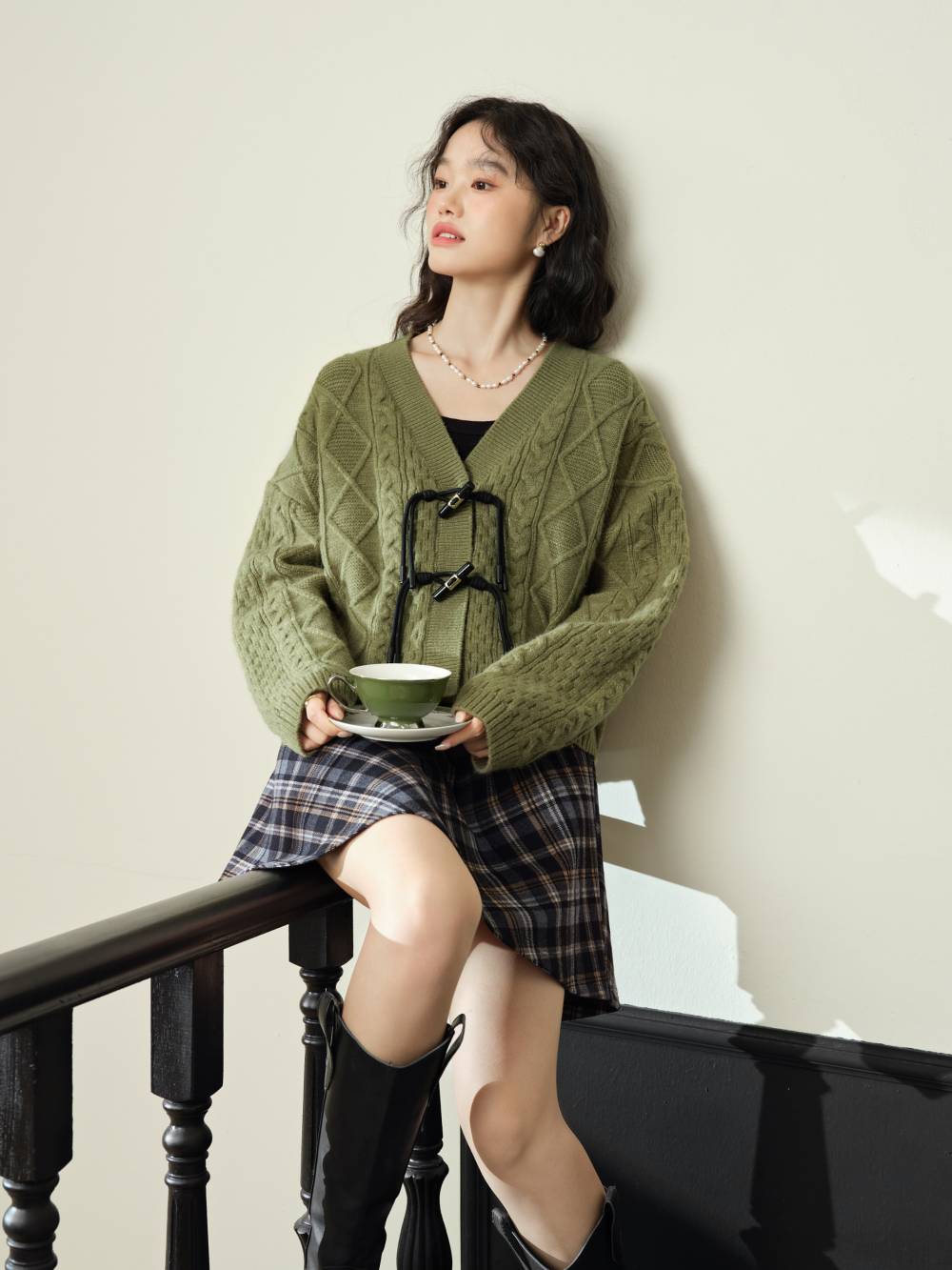 ケーブルニットカーディガン – KUOSE.com