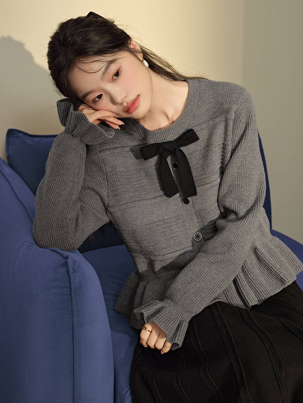 Ruffle Knit Top – KUOSE.com