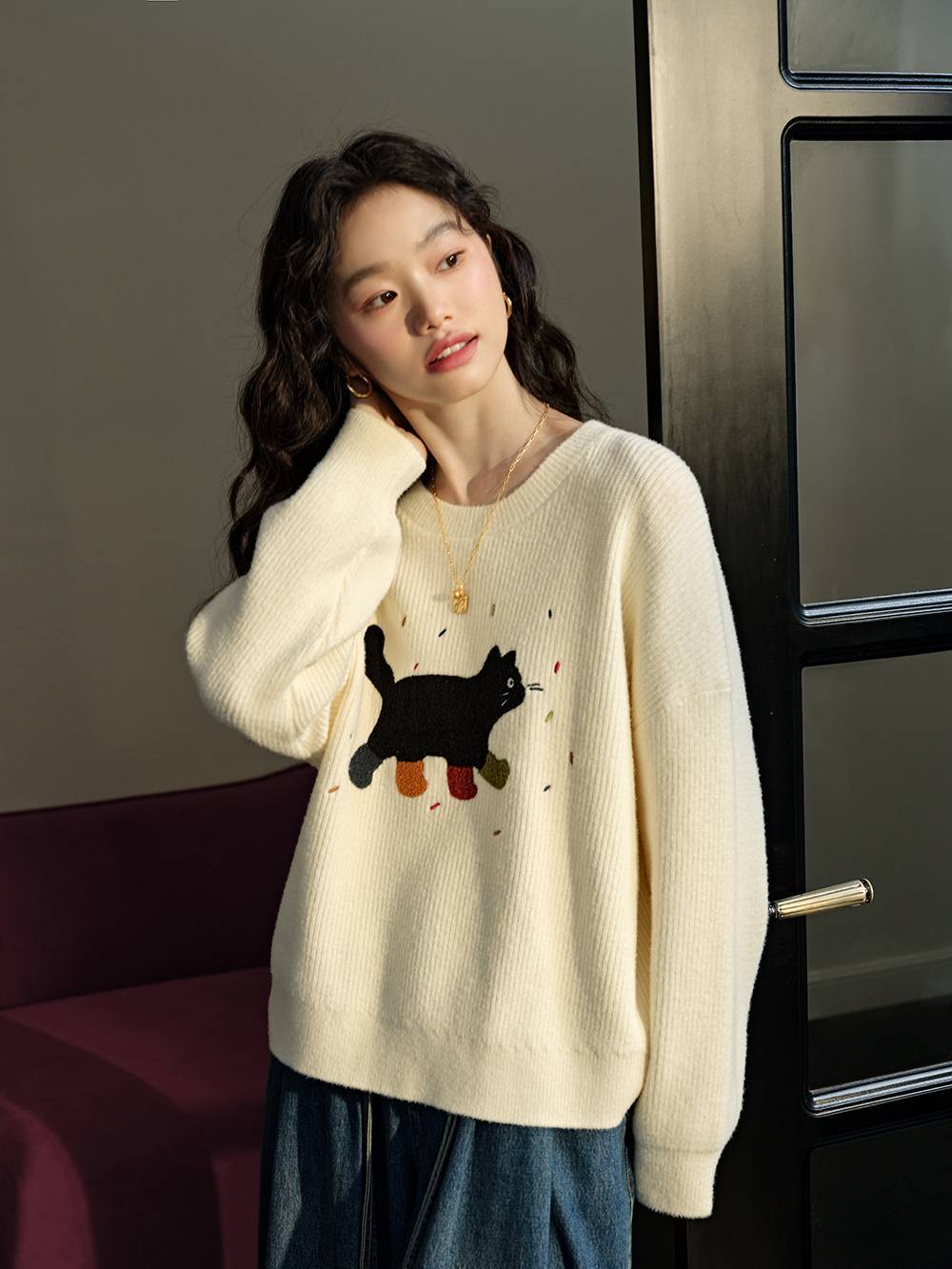 猫のグラフィックセーター – KUOSE.com 猫のグラフィックセーター – KUOSE.com