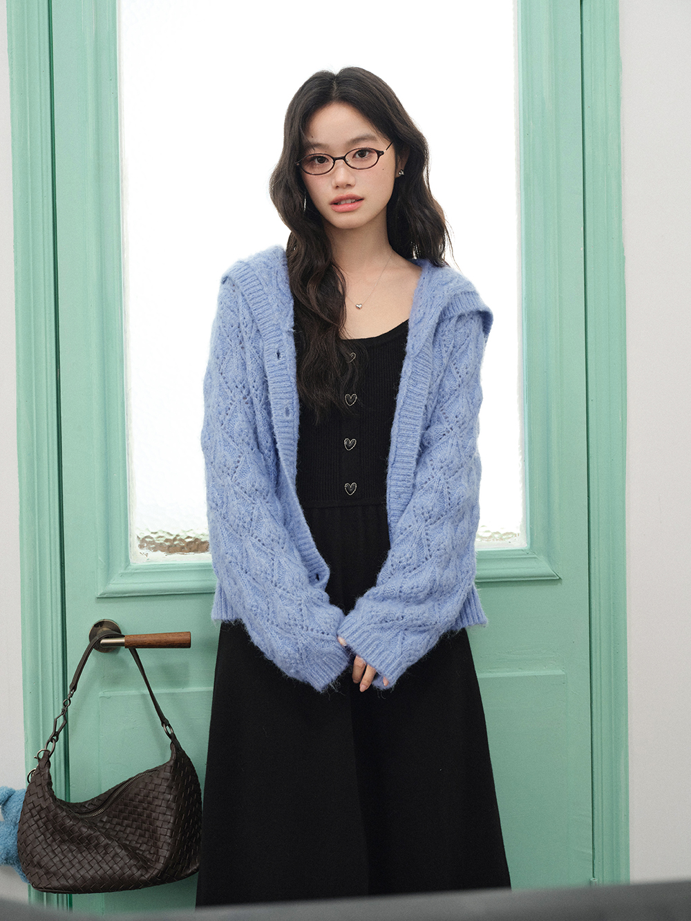 black dress blue cardigan Cropped and Color:French Grey You can style it Asymmetrical design What to Wear With