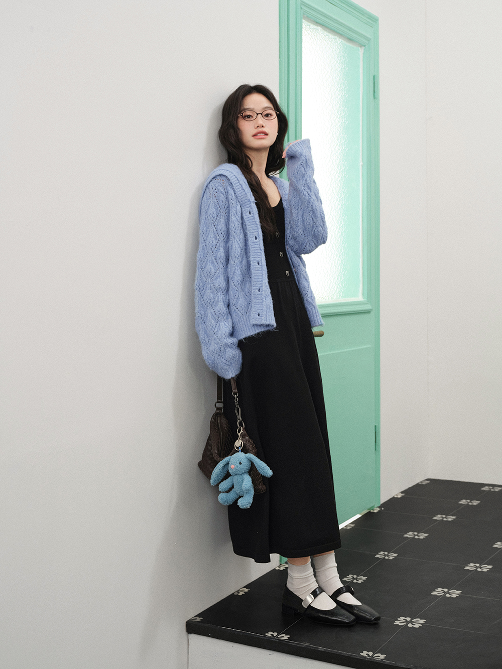 kuoseクロップドカーディガン DARK BLUE クロップドカーディガン – KUOSE.com