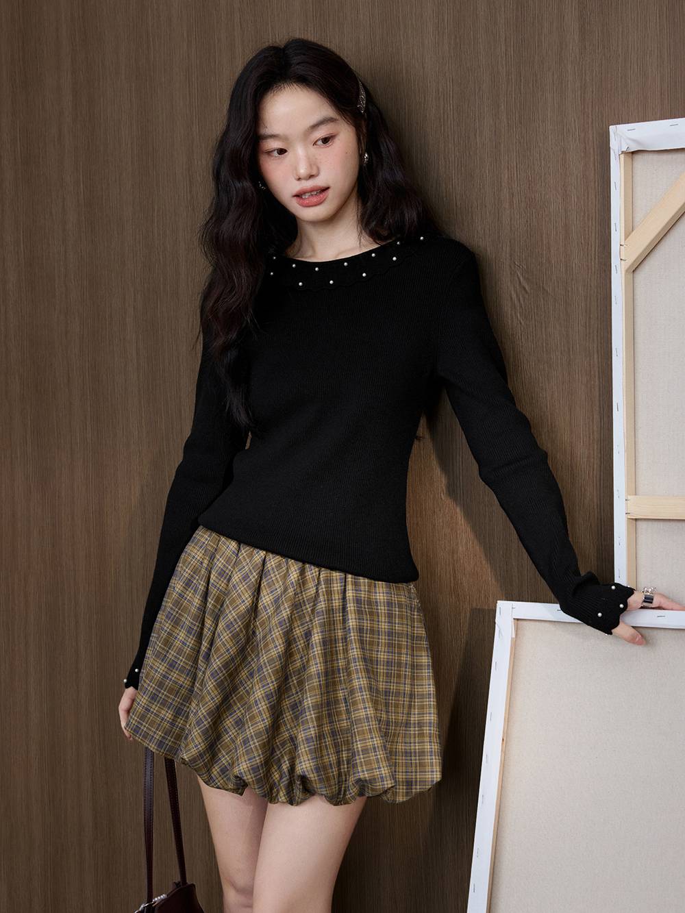 Pearl Embellished Knit Top – KUOSE.com