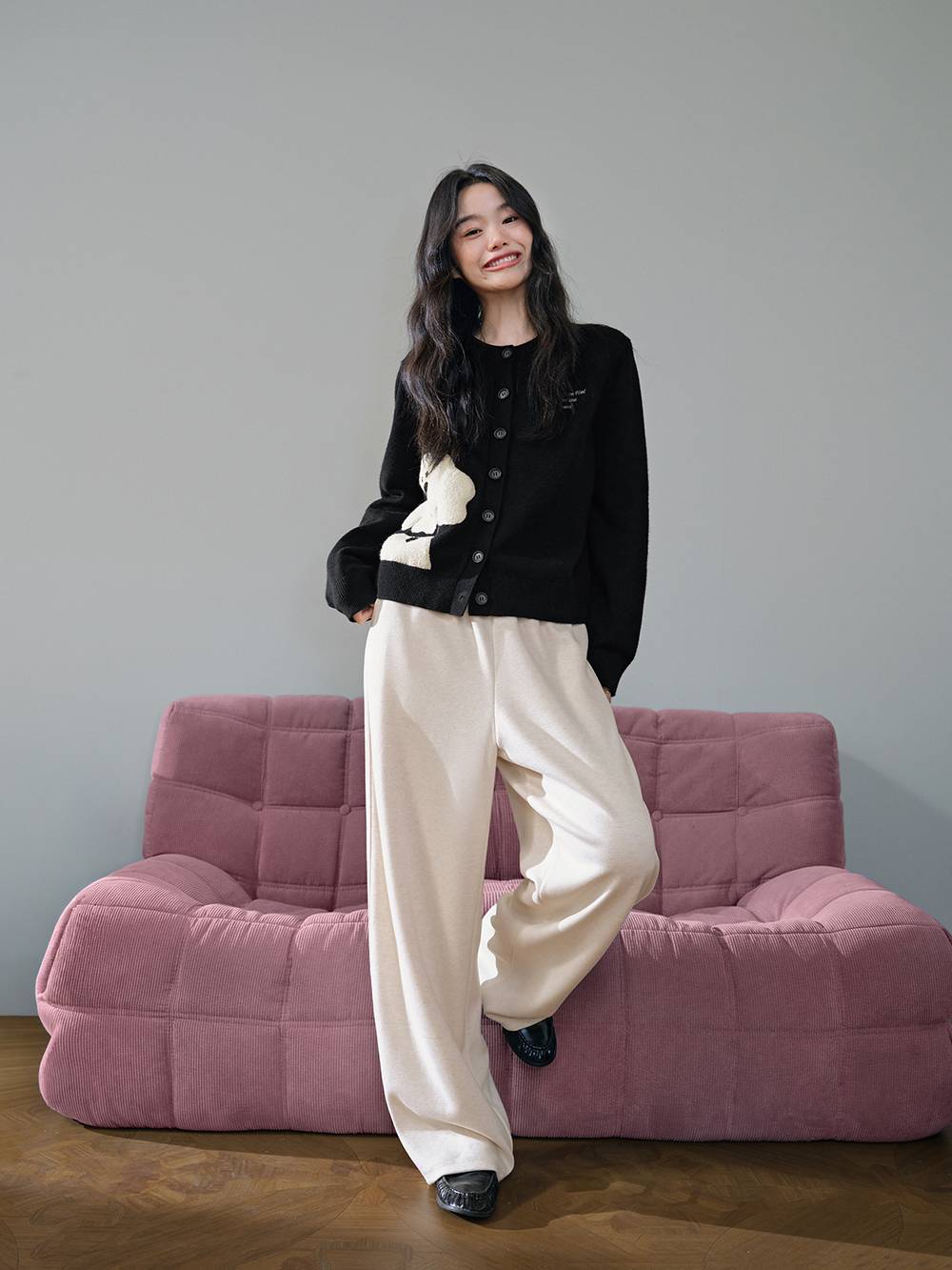 犬の刺繍カーディガンセーター – KUOSE.com