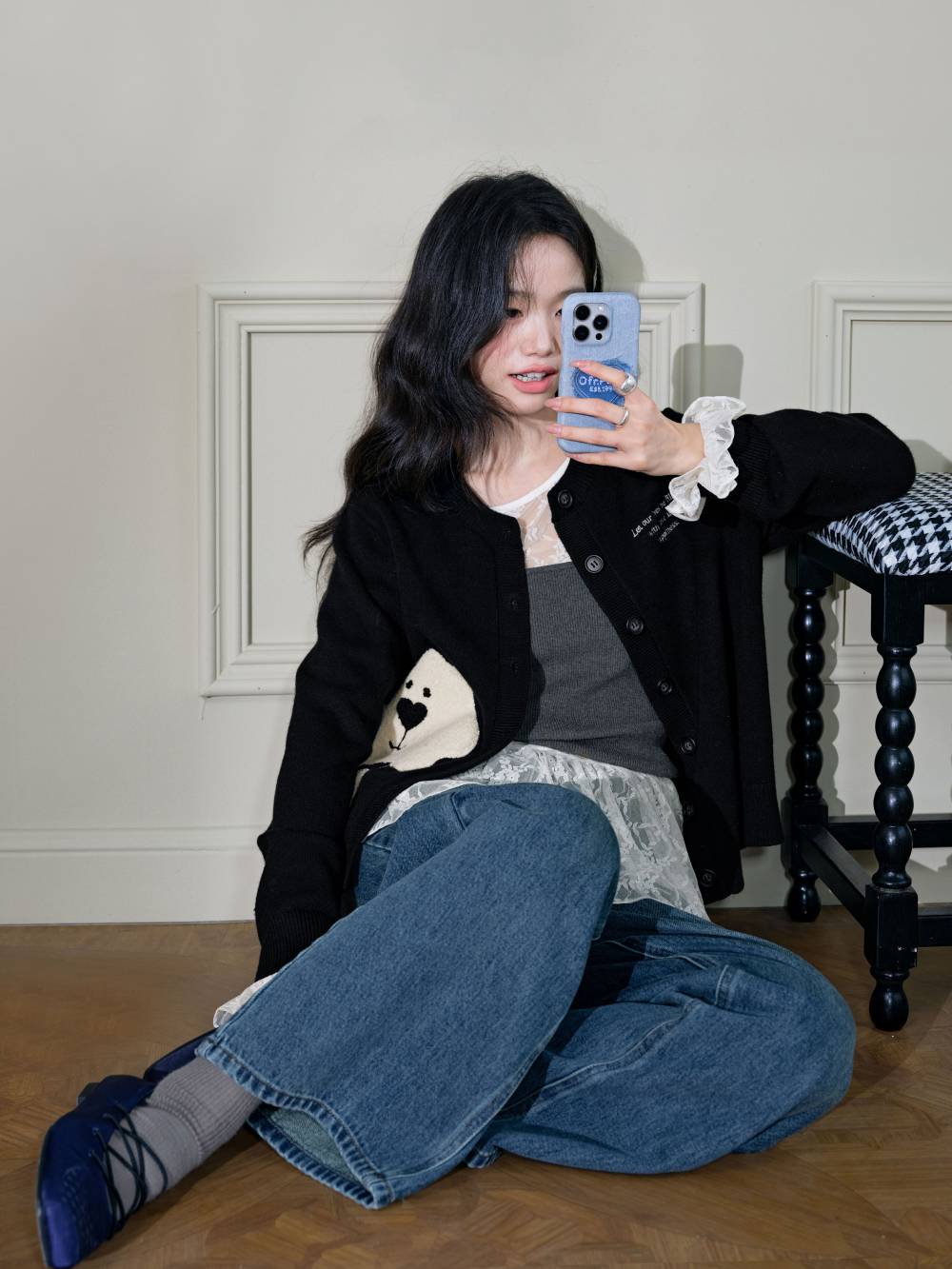 犬の刺繍カーディガンセーター – KUOSE.com