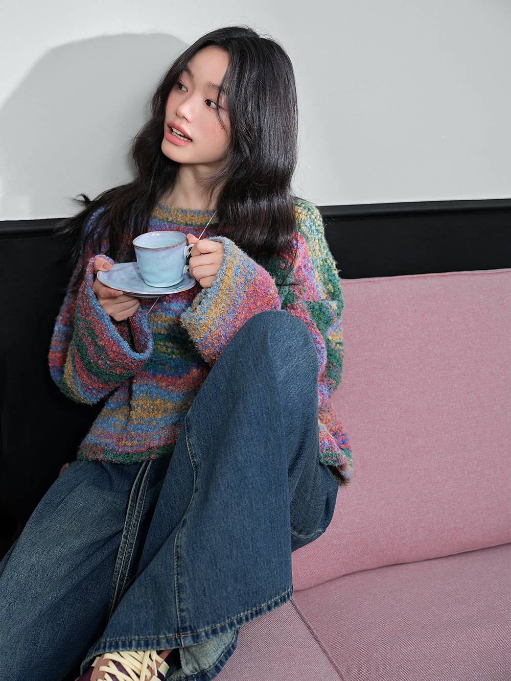 Multicolor Striped Sweater – KUOSE.com