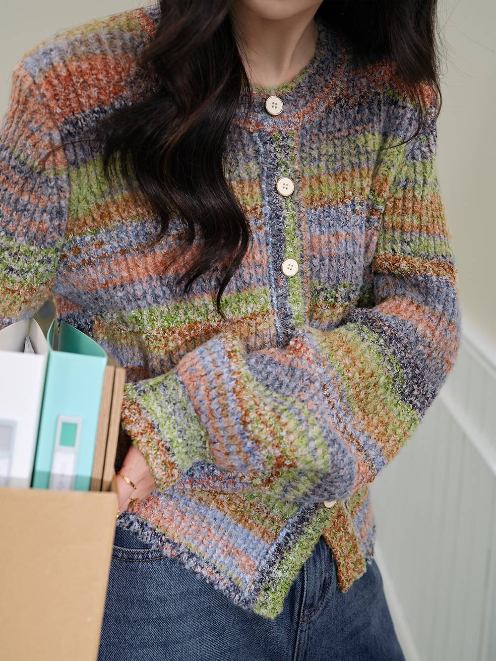 Multicolor Striped Sweater – KUOSE.com