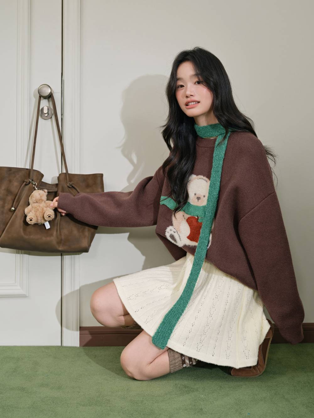 新品タグ付　韓国　KUOSEクオセ ツイードマキシドレス クオセ – KUOSE.com