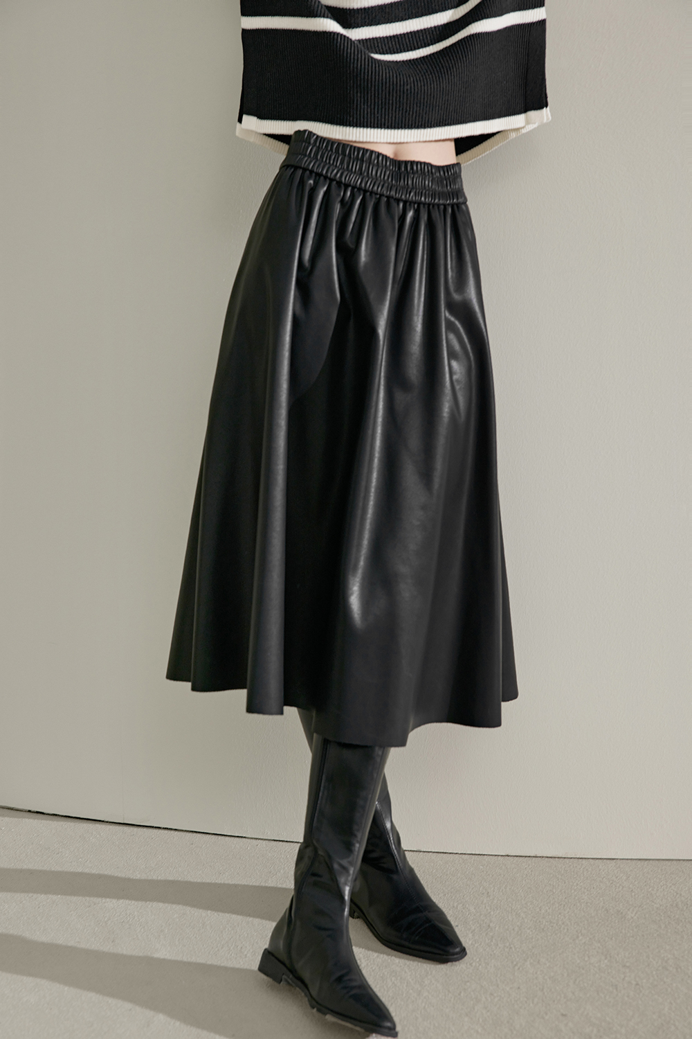 Faux Leather Skirt - Wishupon