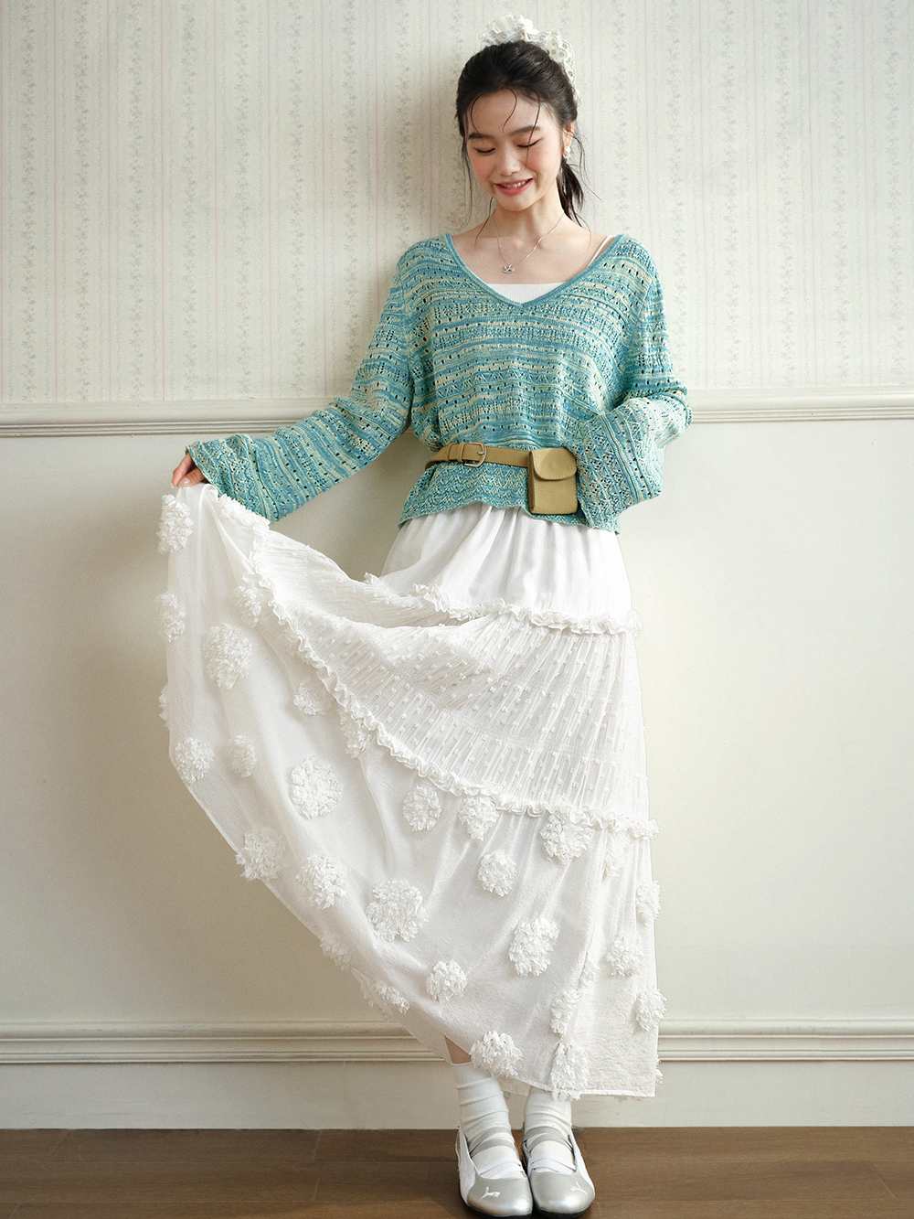 Floral Tiered Maxi Skirt – KUOSE.com