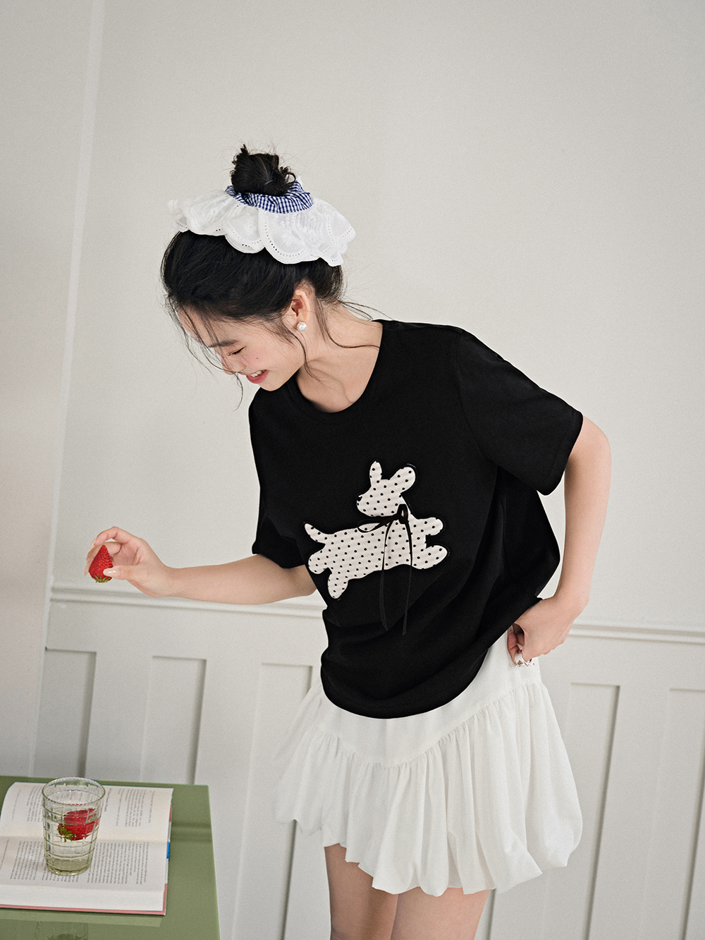 キャンブリック パネル刺繍8分丈スカート（cloudnine）の商品詳細