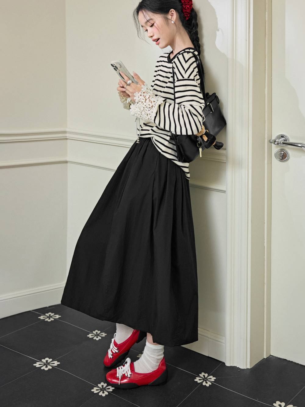 スカート LOOKAST KYRA PLEATS SKIRT_3colors Asha Pleated Layered Skirt - Aseye Studio