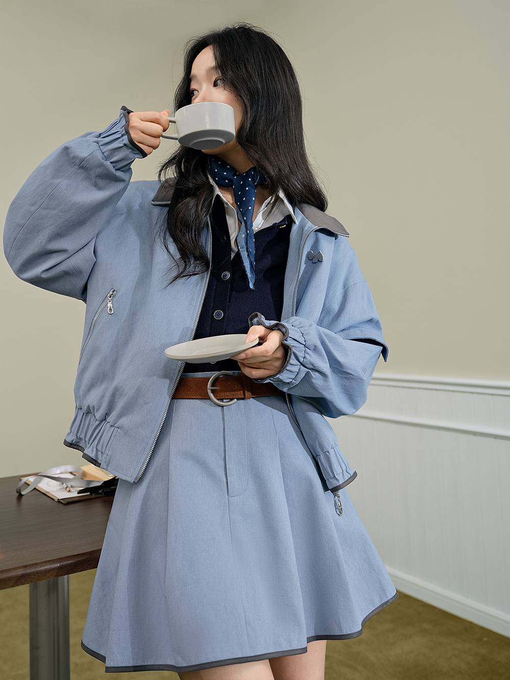 Zip-Up Jacket and Skirt – KUOSE.com