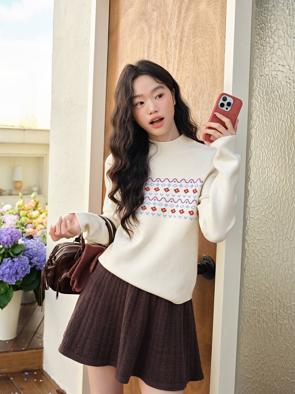 Fair Isle Mock Neck Sweater – KUOSE.com
