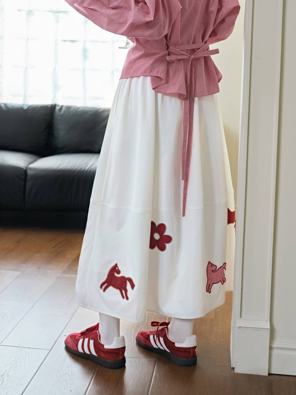 Floral & Horse Maxi Skirt KUOSE.com Floral & Horse Maxi Skirt KUOSE.com