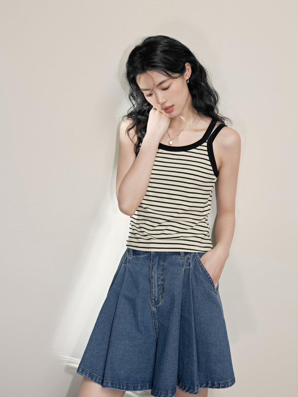 BEIGE STRIPE (Size M & L-Shipping Date: May 17th)/S