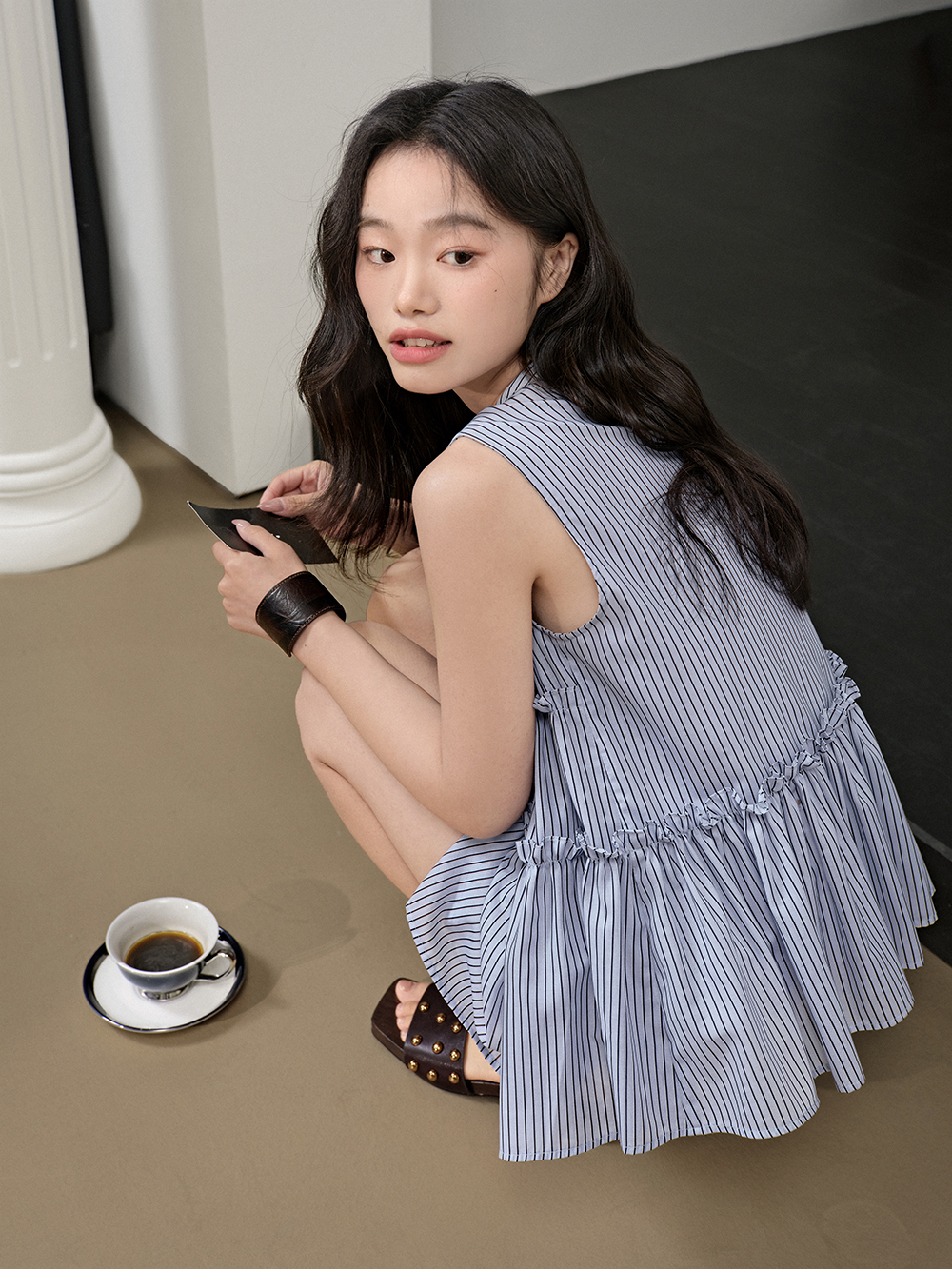 【COSYHARU】Oasis Stripe Satin Shirt STRIPES – CISSA