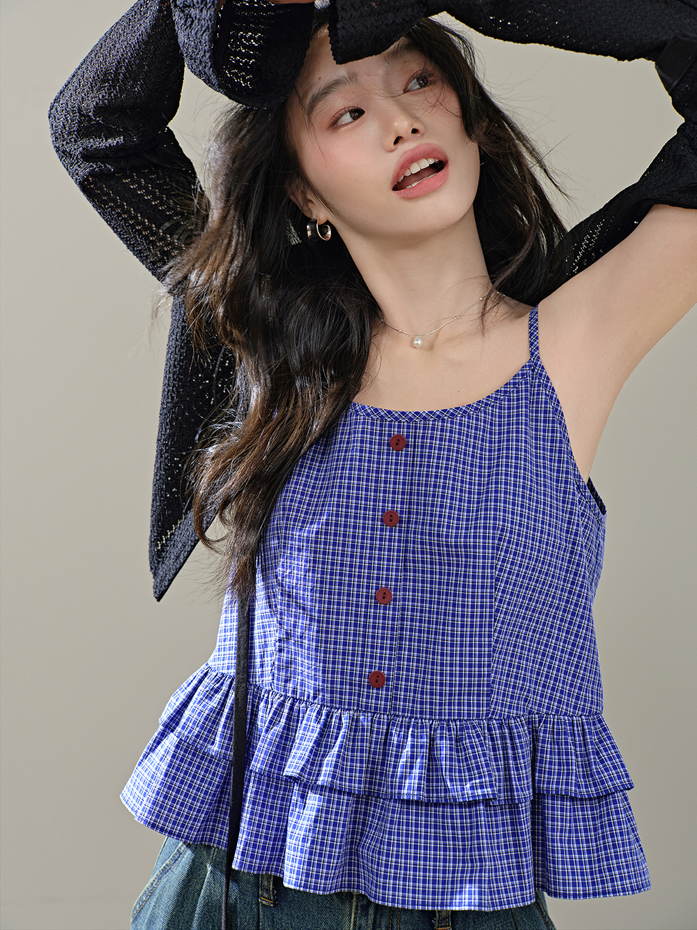 Blue Plaid Blouse – KUOSE.com