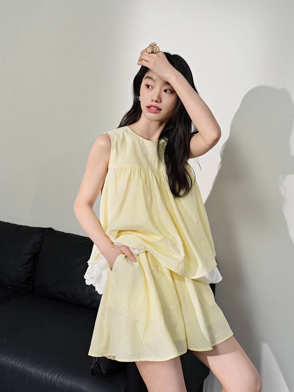 【KOOLOSET】Summer Openwork Stripe Knit Openwork knitted shorts - Women | MANGO OUTLET USA