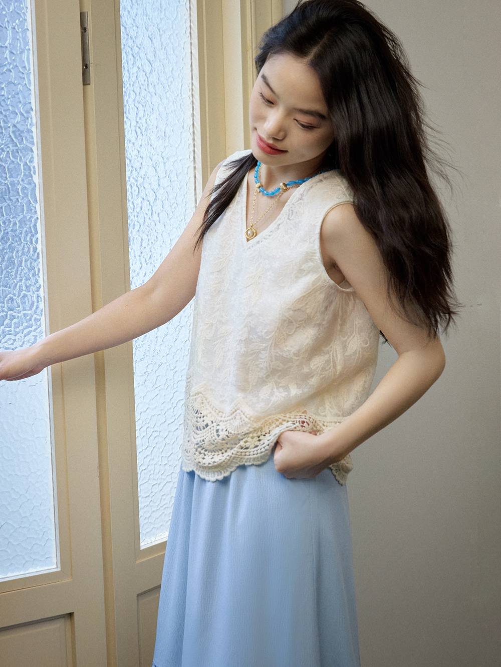 Striped Polo Collar Top – KUOSE.com