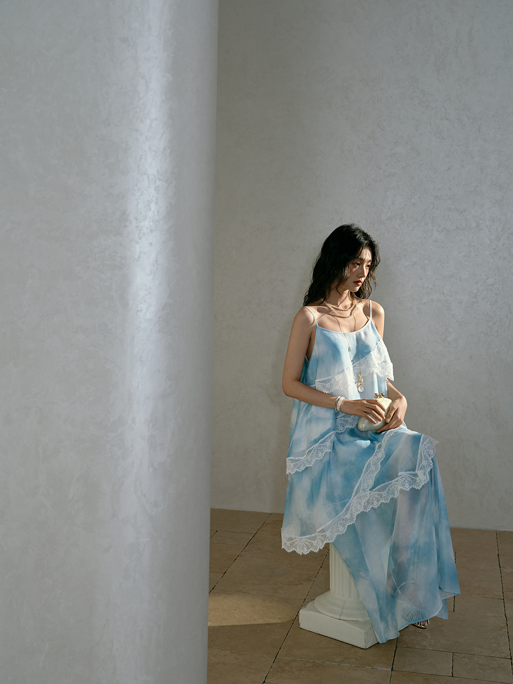 Asymmetric Lace Trim Camisole and Skirt – KUOSE.com