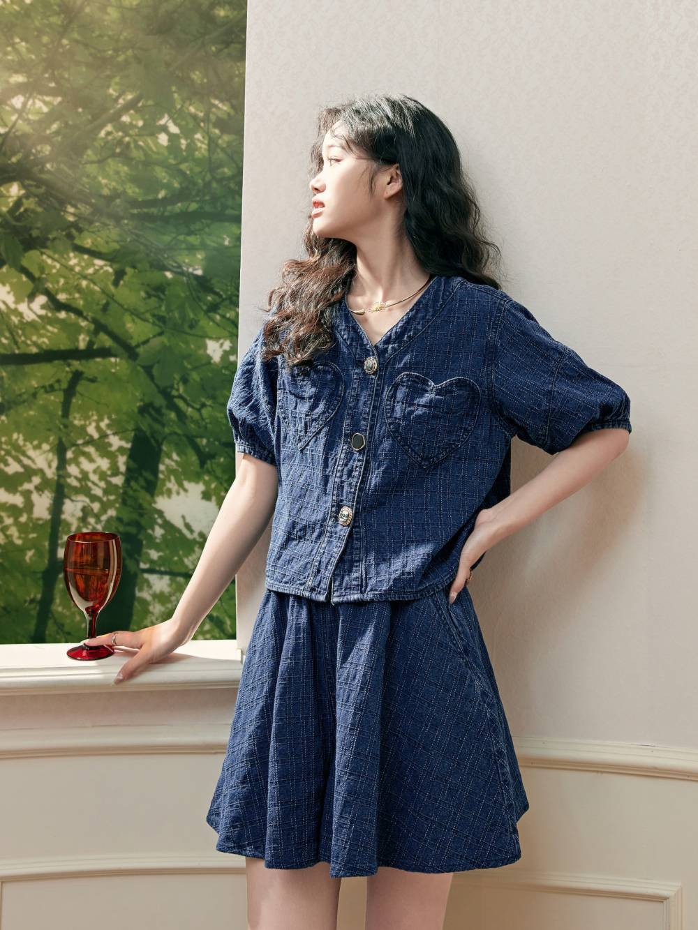 Denim Top and Shorts – KUOSE.com