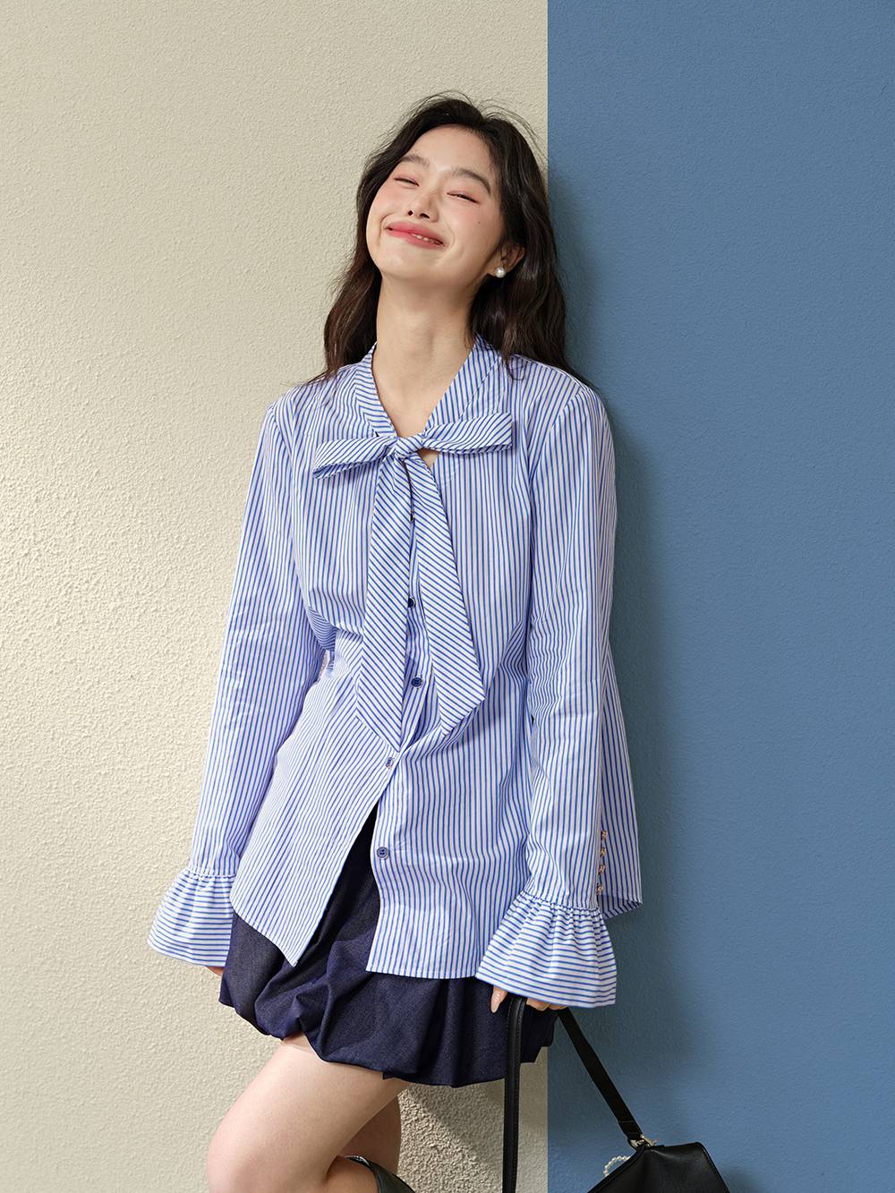 Ribbon Tie Blouse – KUOSE.com