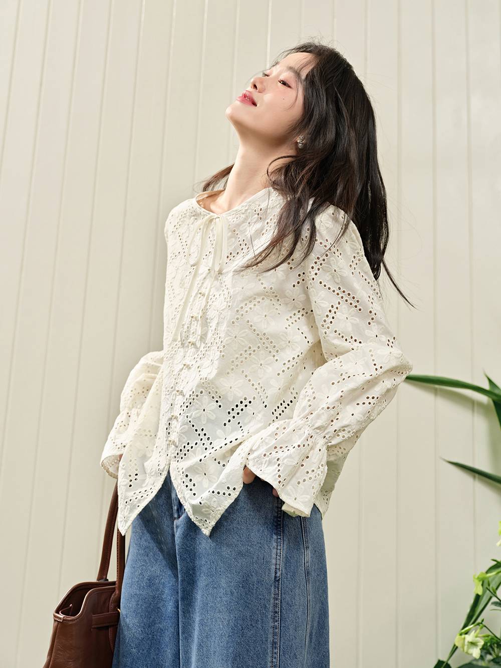 Floral Hollow Blouse – KUOSE.com