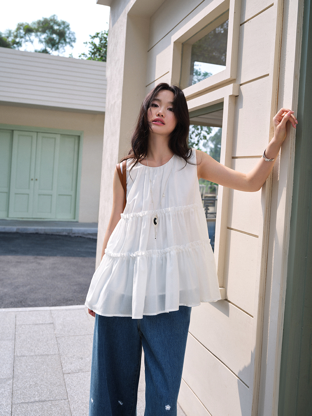 ノースリーブの階層型ブラウス – KUOSE.com