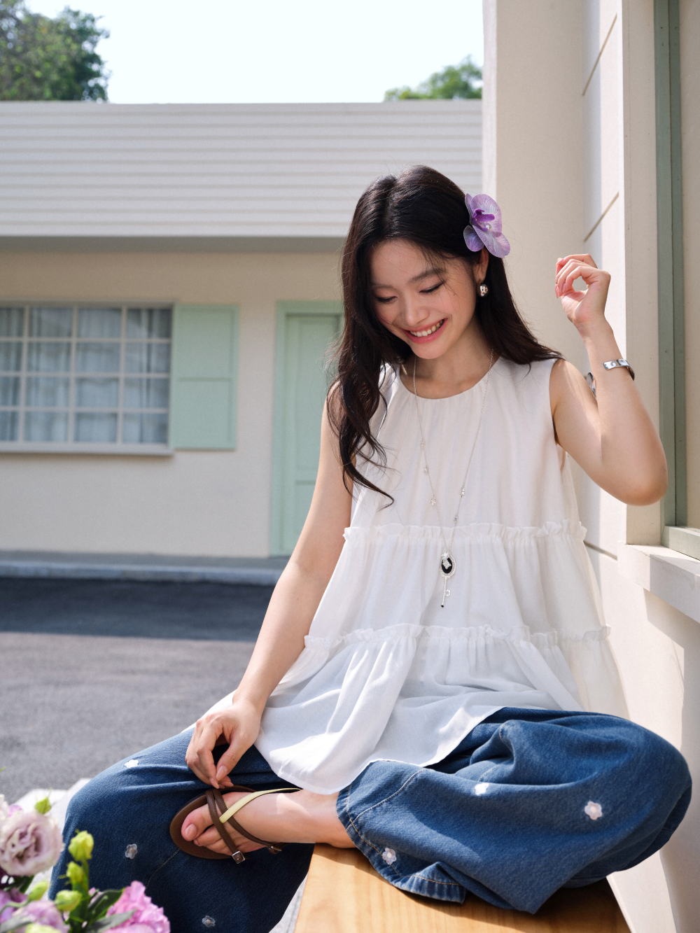 ノースリーブの階層型ブラウス – KUOSE.com