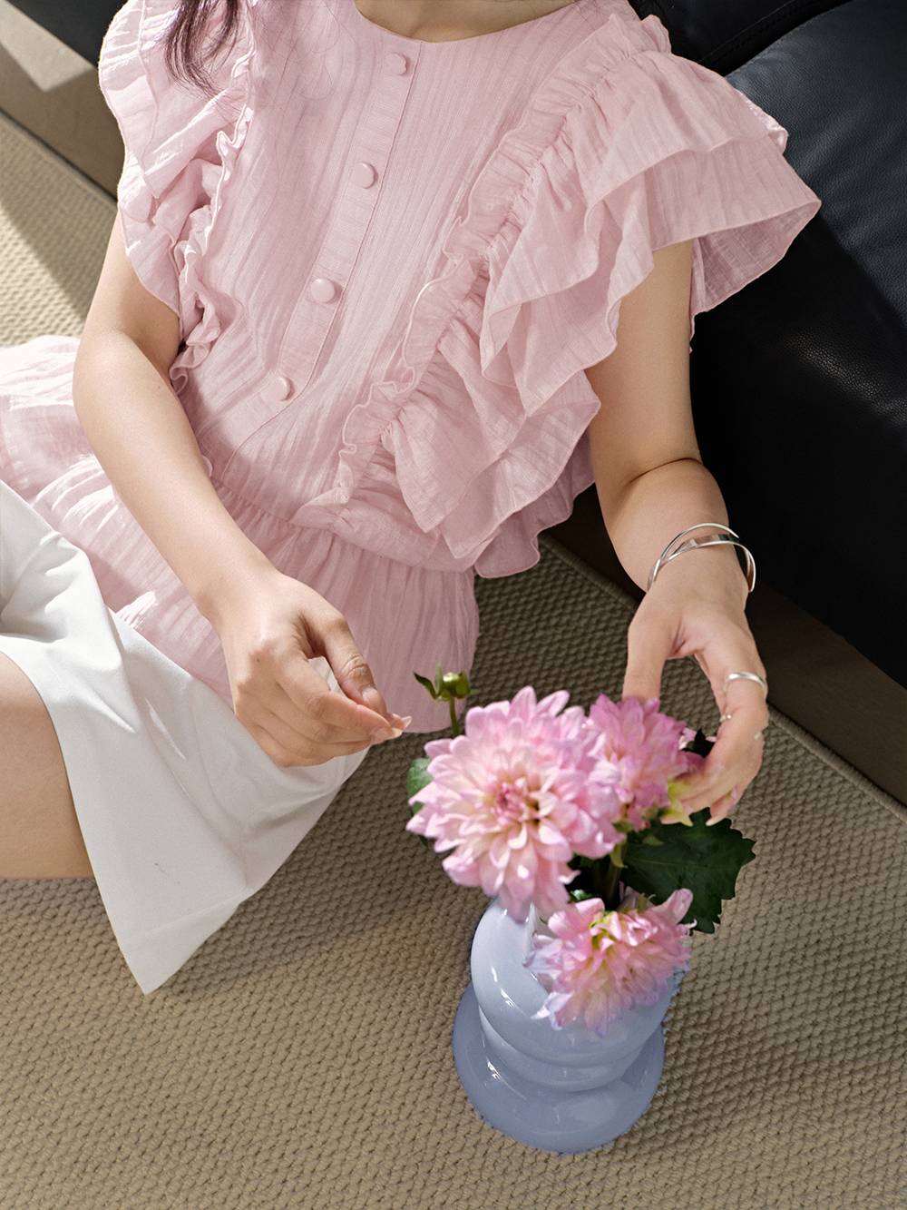 Ruffle Sleeve Blouse – KUOSE.com