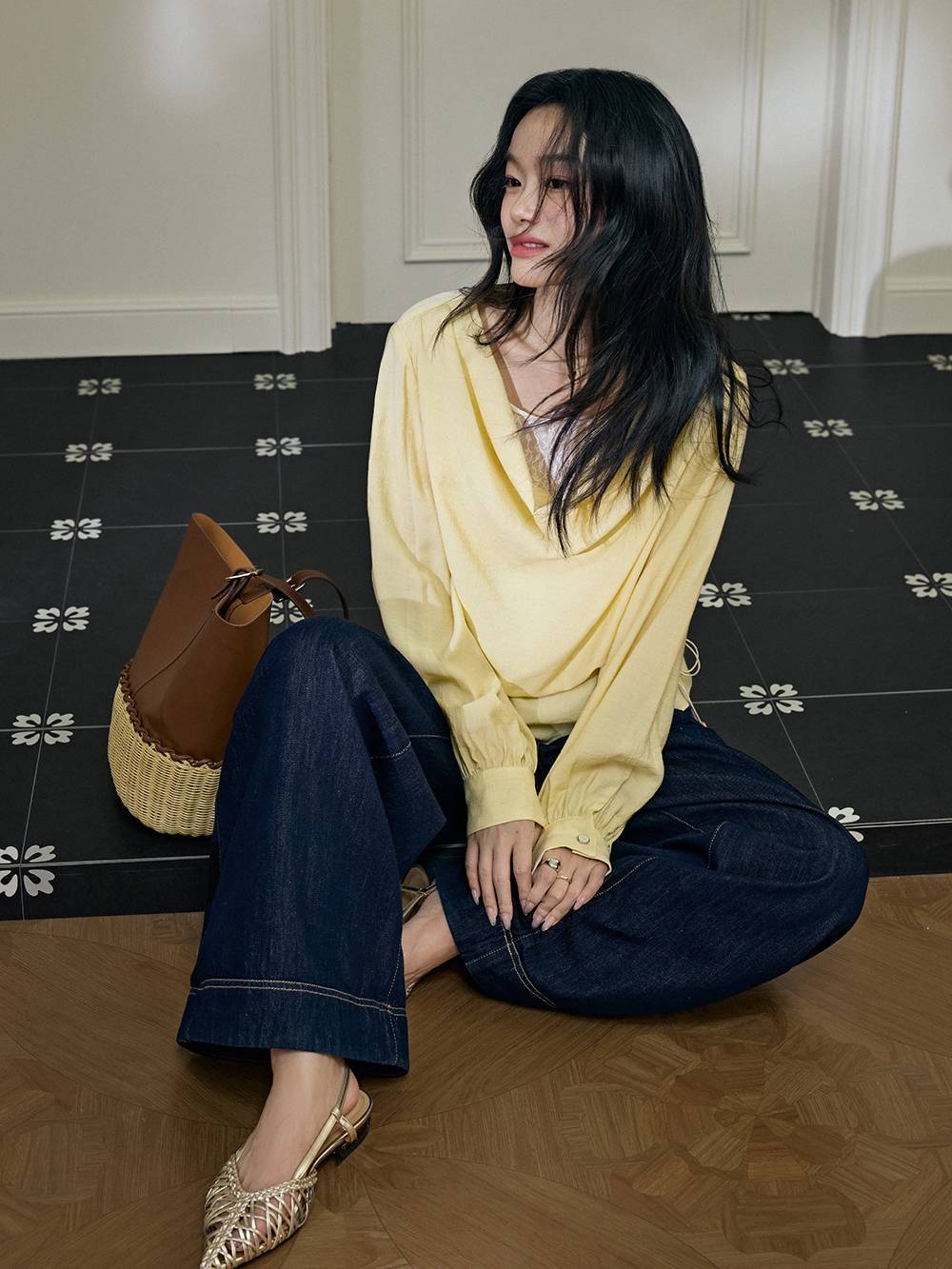 Cowl Neck Long-sleeve Top – KUOSE.com