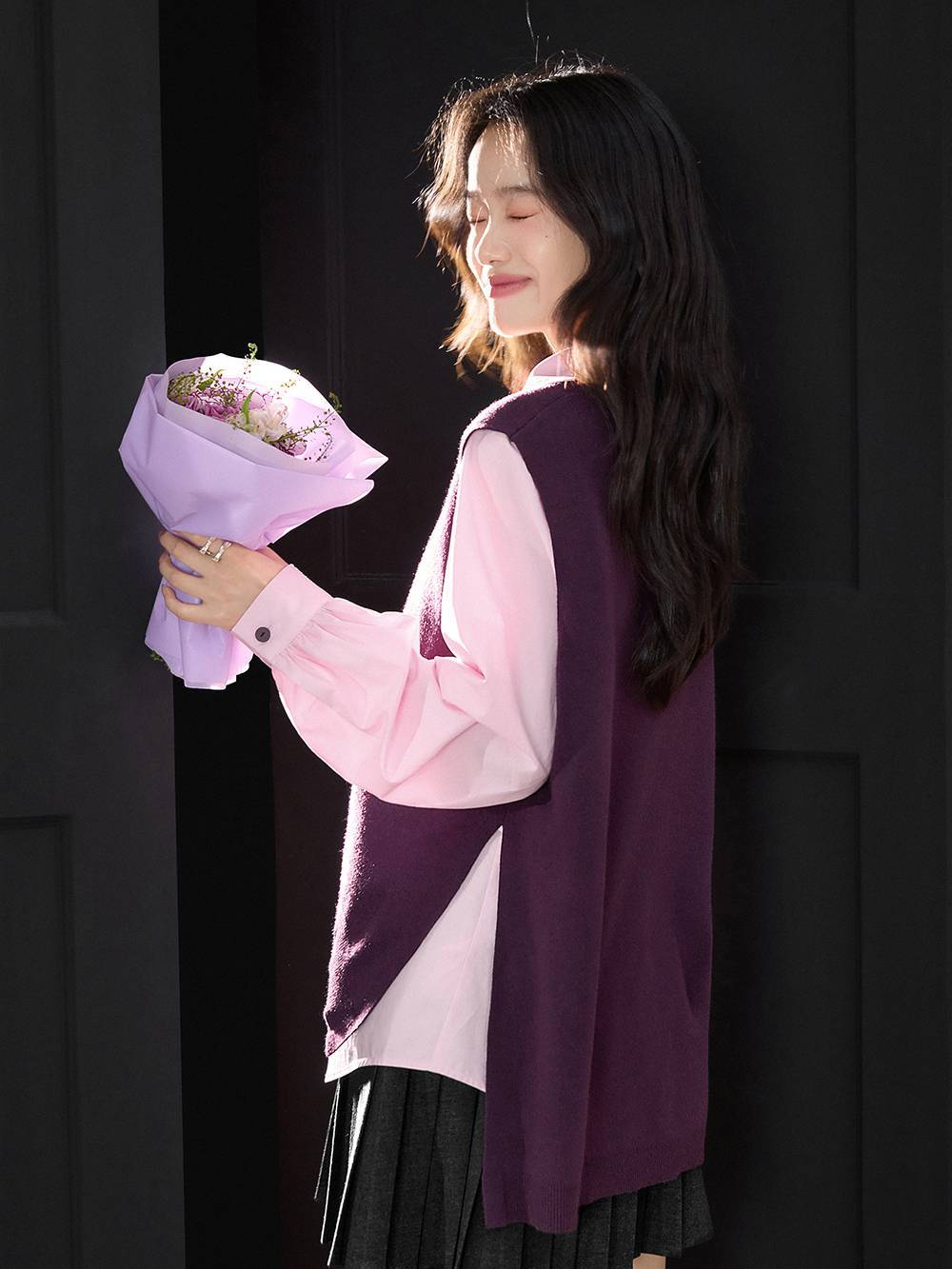 Petal Collar Shirt and Knit Vest – KUOSE.com