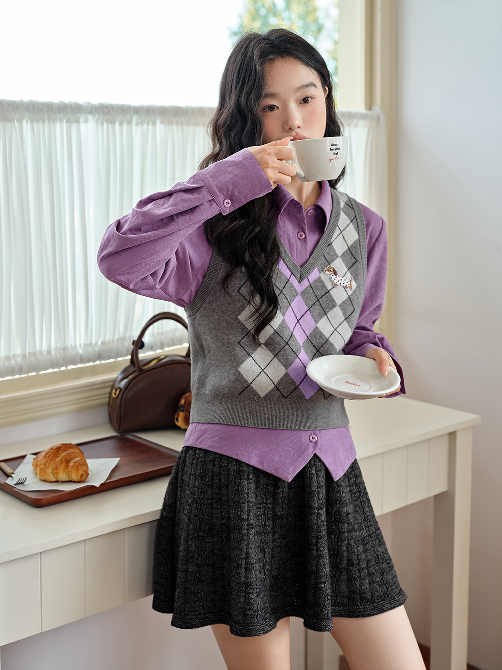 KUOSE シンチェドワイストシャツ 紫 シンチェドワイストシャツ – KUOSE.com