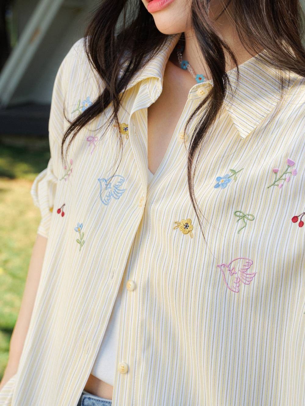 Spring Garden Embroidered Blouse – KUOSE.com