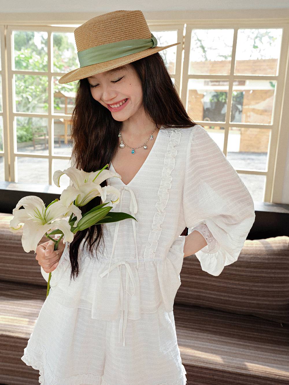 Long Sleeve Blouse and Shorts – KUOSE.com