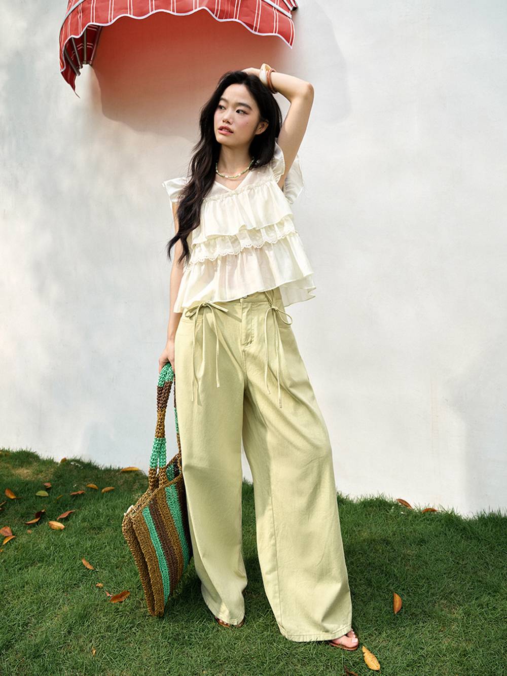 Reversible Tie Layered Ruffle Blouse – KUOSE.com