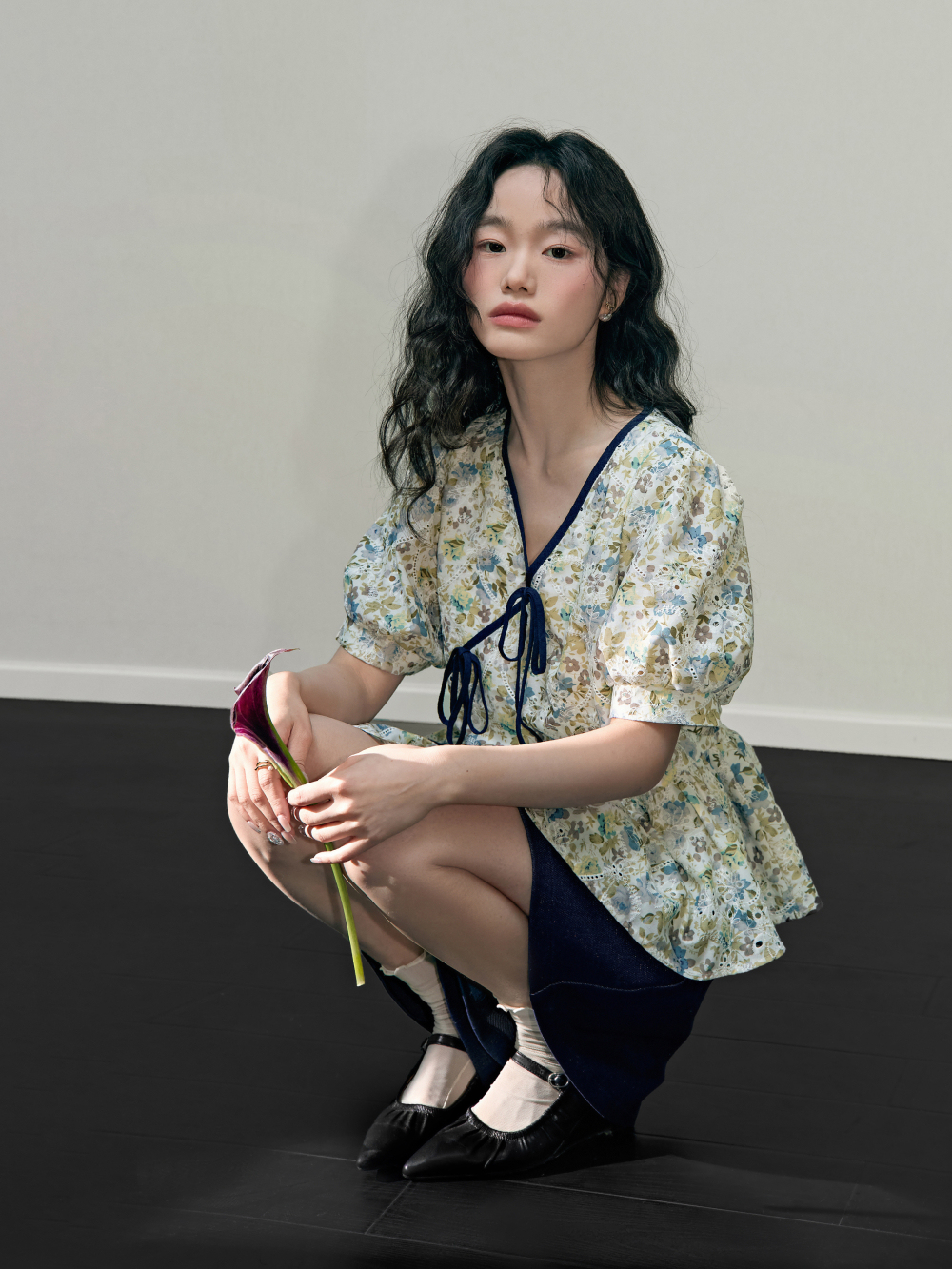 水色 フリル付きシャツ KUOSE 韓国 完売品 水色 フリル付きシャツ KUOSE 韓国 完売品 - メルカリ