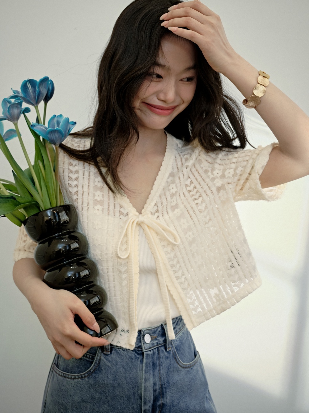 【テレビで話題】 Cropped Cardigan – KUOSE.com リール