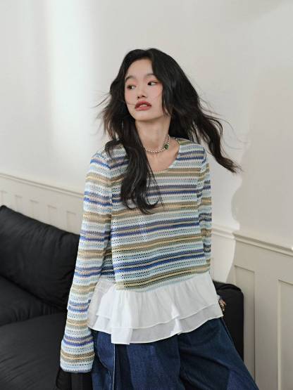 Vibrant Striped Top – KUOSE.com