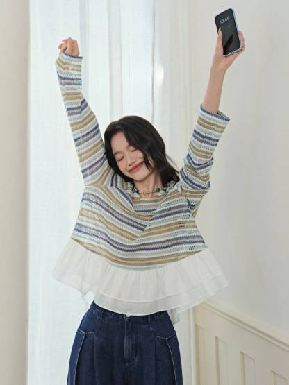 Vibrant Striped Top – KUOSE.com
