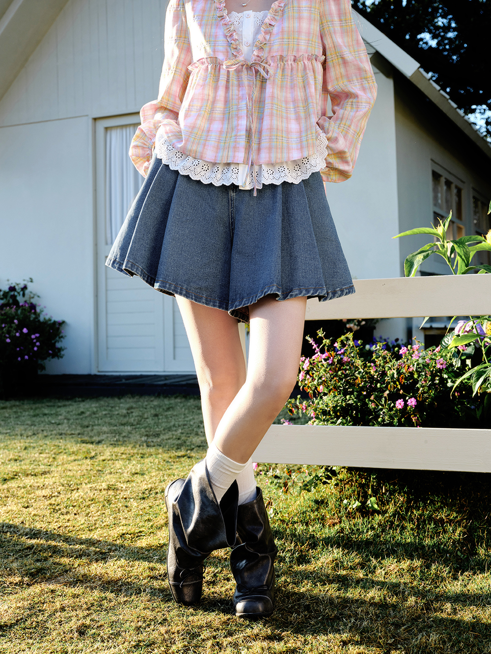 High-Waisted Denim Shorts – KUOSE.com