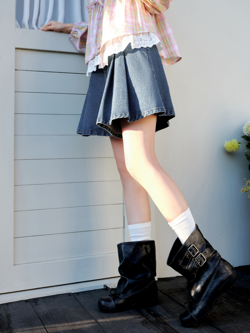 High-Waisted Denim Shorts – KUOSE.com