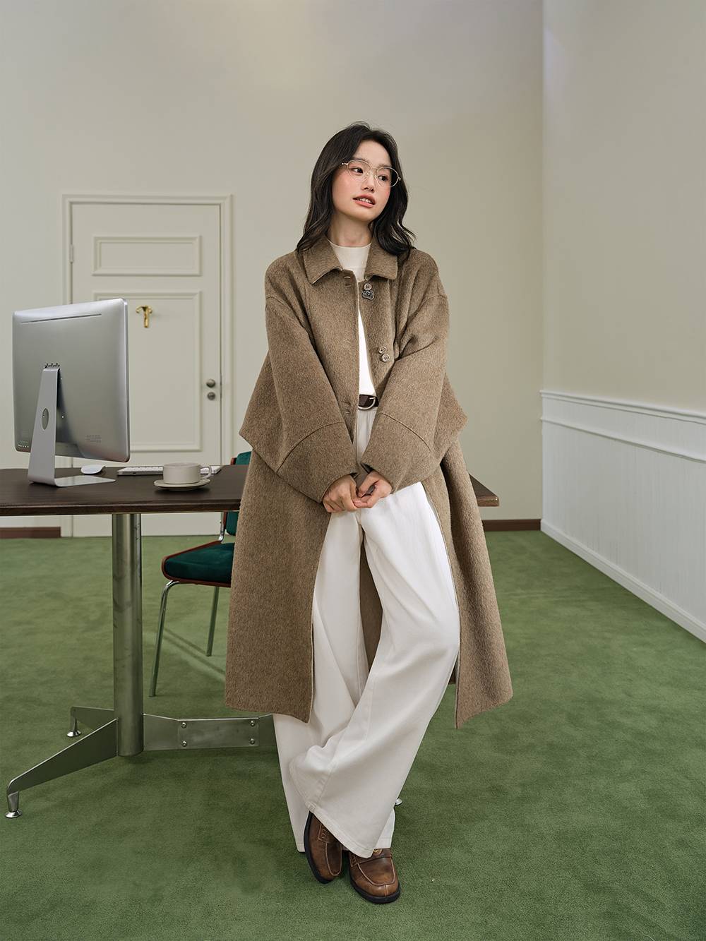 Long Wool-Blend Coat – KUOSE.com