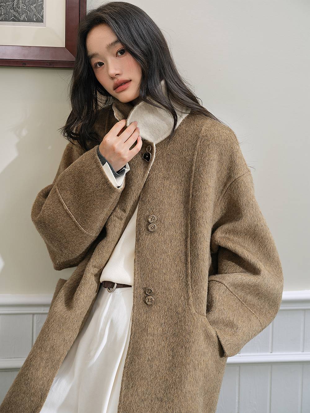 Long Wool-Blend Coat – KUOSE.com