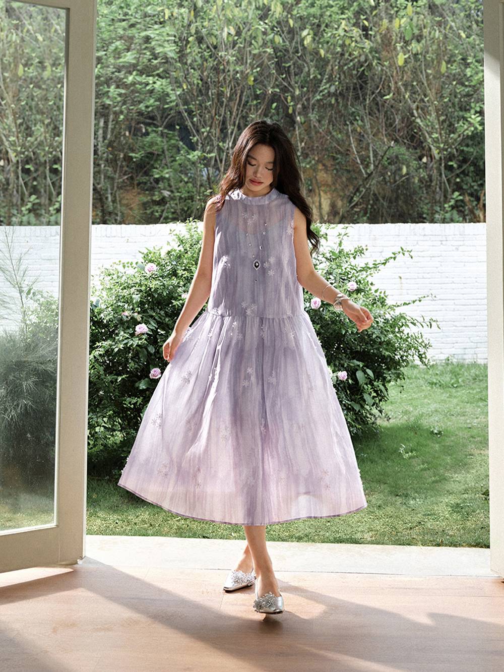 Floral Halter Layered Dress Set – KUOSE.com